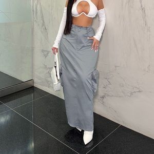 Cargo maxi skirt